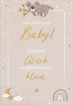 Faltkarte Geburt Alles Liebe zum Baby
