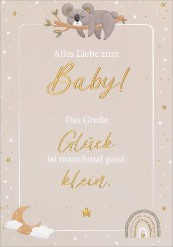 Faltkarte Geburt Alles Liebe zum Baby