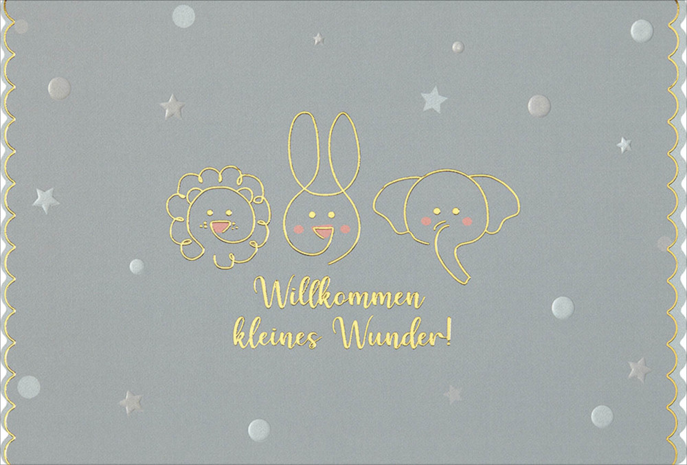 Faltkarte Geburt Willkommen kleines Wunder - Psalm 139,16