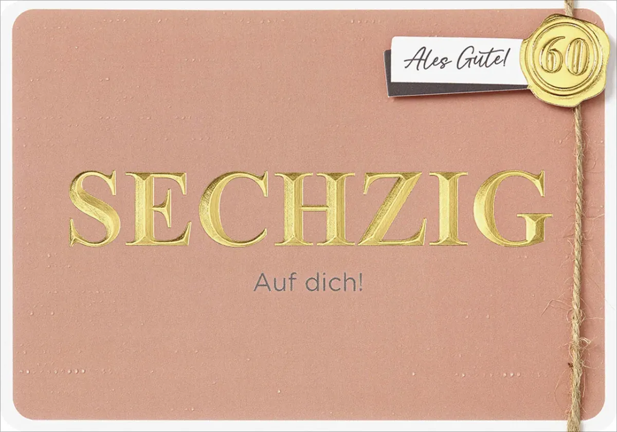 Faltkarte Geburtstag 60 - nach Jesaja 43,4