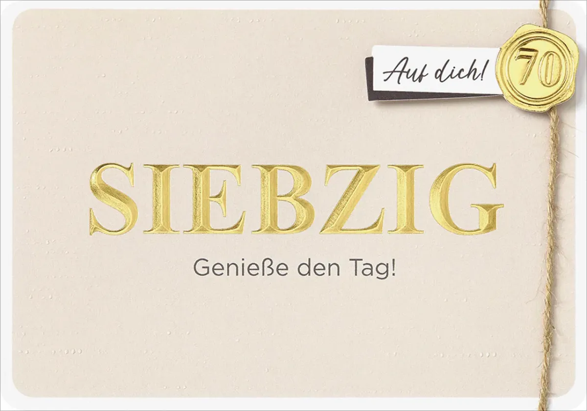 Faltkarte Geburtstag 70 - Psalm 139,5