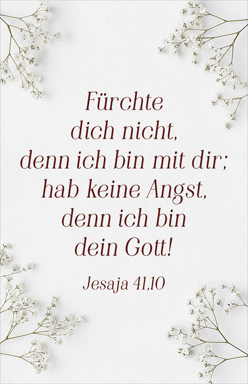 Postkarte Jahreslosung 2027 Blumen - Jesaja 41,10