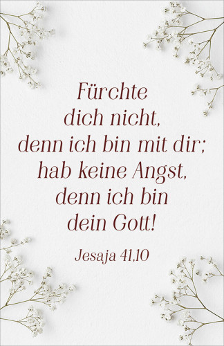 Poster A2 Jahreslosung 2027 Blumen - Jesaja 41,10