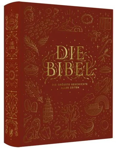 NeÜ bibel.heute Liebezurbibel (Schreibrandbibel Redeemed) - Hardcover rot - Für Teenie