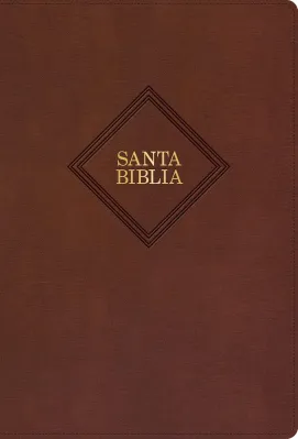 Espagnol, Bible, Reina Valera 1960, moyen format, gros caractères, similicuir café - Rvr 1960...