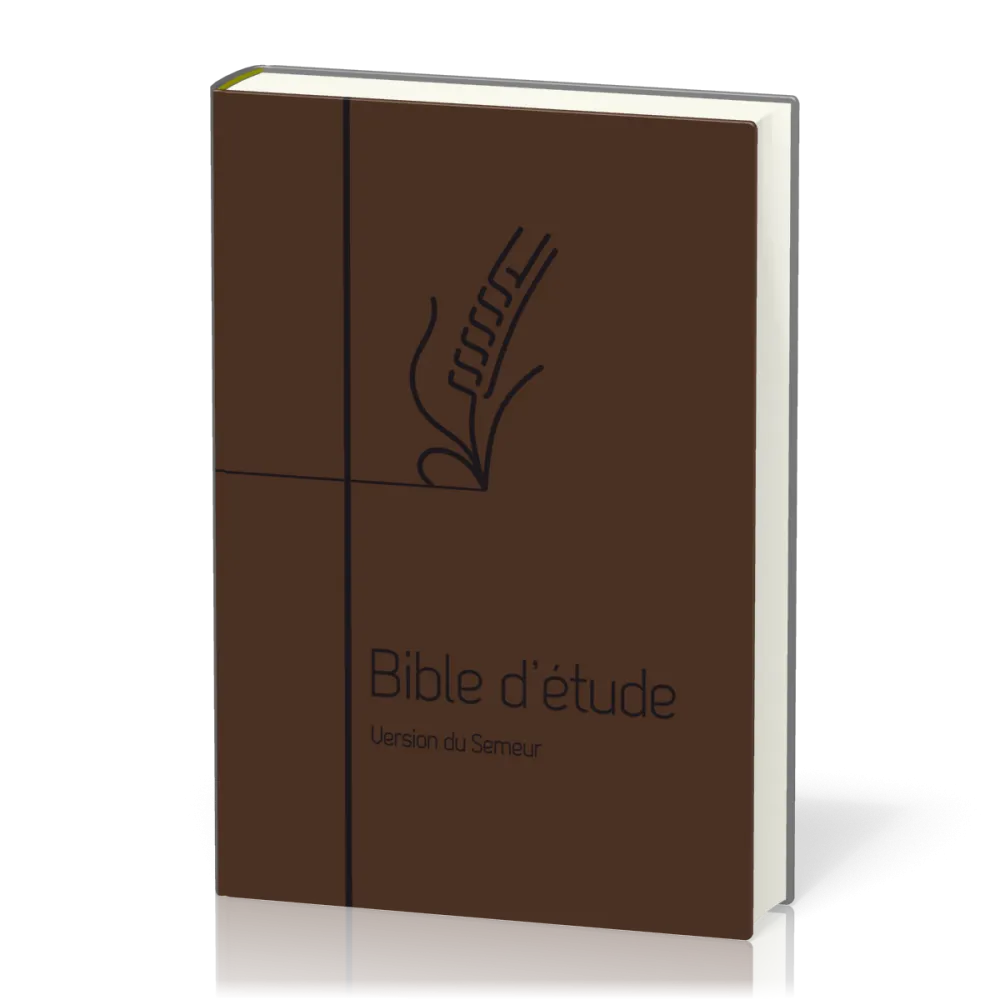 Bible d'étude Semeur 2015 - couverture souple brune, marron, tranche blanche