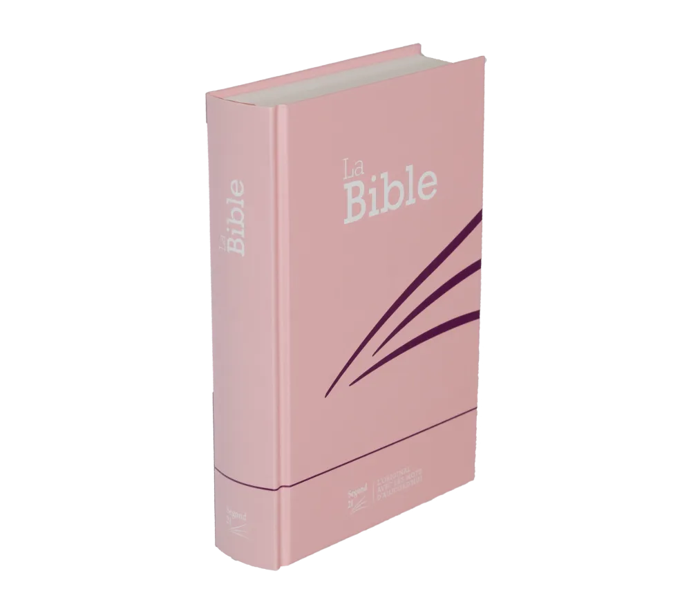 Bible Segond 21 compacte - Couverture rigide skivertex rose guimauve
