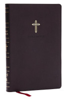 Anglais, Bible, similicuir noir, paroles de Jésus en rouge - NKJV Holy Bible, Ultra Thinline,...