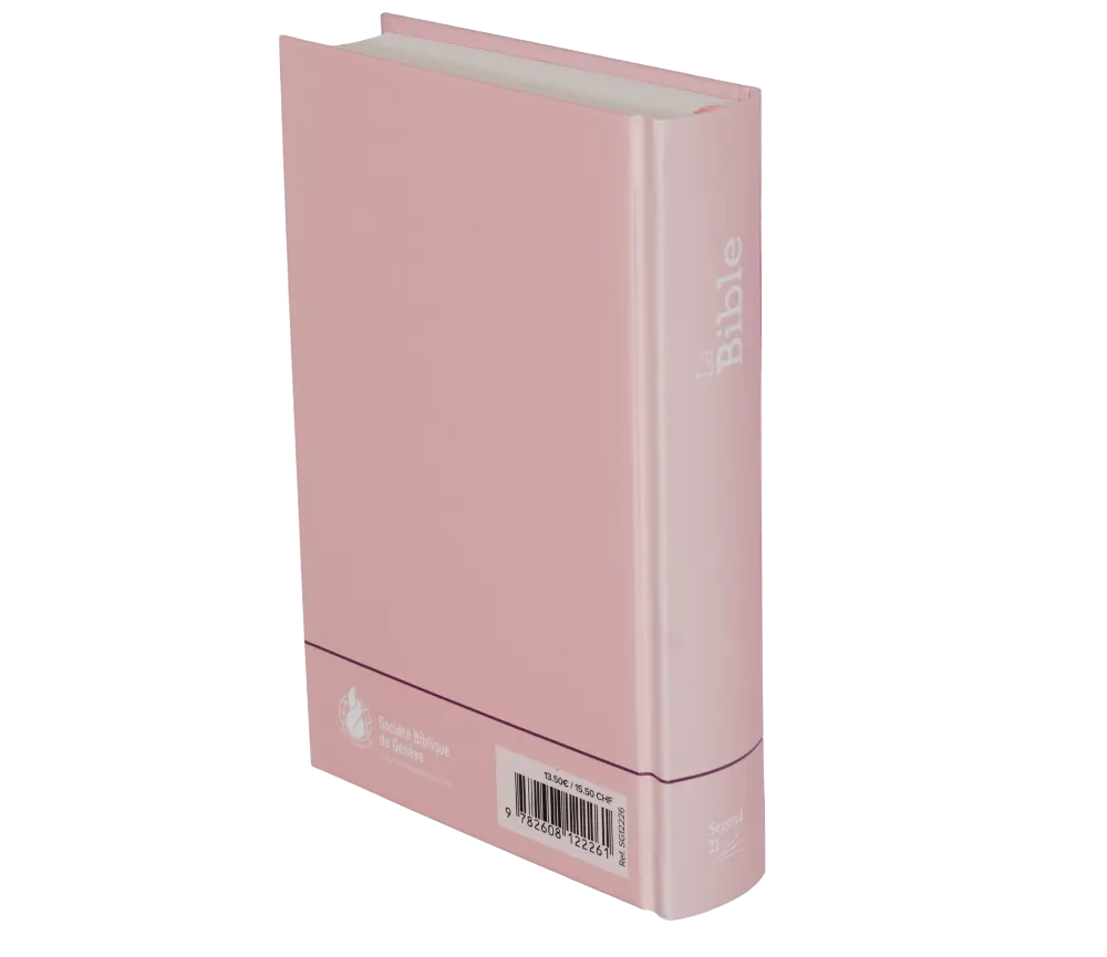 Bible Segond 21 compacte - Couverture rigide skivertex rose guimauve