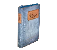 Bible Segond 21 compacte (Premium Style) - couverture souple toilée motif jeans, avec fermeture...