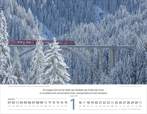 Calendrier Paysages Suisses - Allemand, Calendrier mural