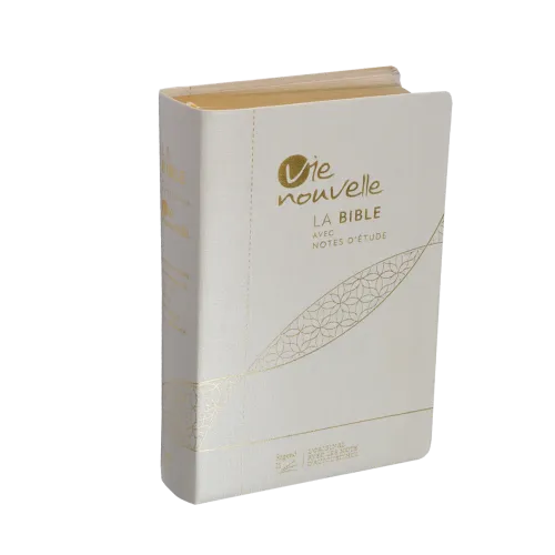 Bible d'étude Vie nouvelle, Segond 21, blanche - Couverture souple, toile, tranches or