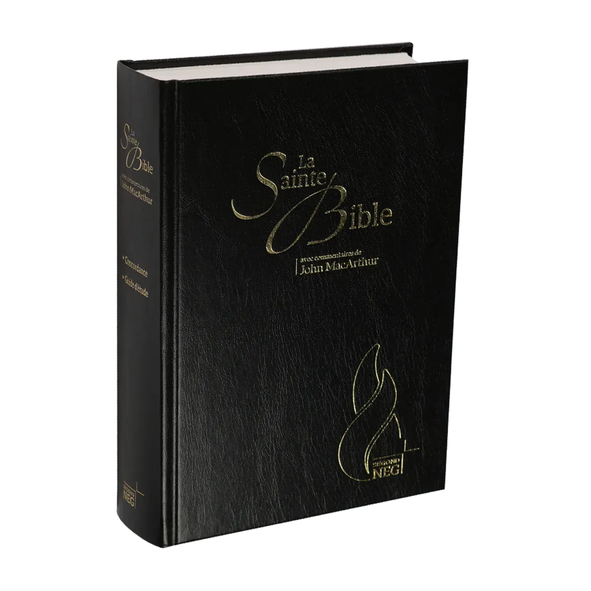 Bible d'étude Segond NEG MacArthur - Couverture rigide, Skyvertex noir