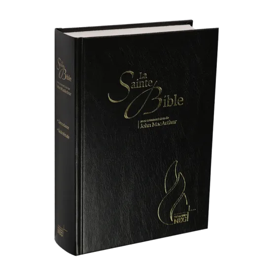 Bible d'étude Segond NEG MacArthur - Couverture rigide, Skyvertex noir
