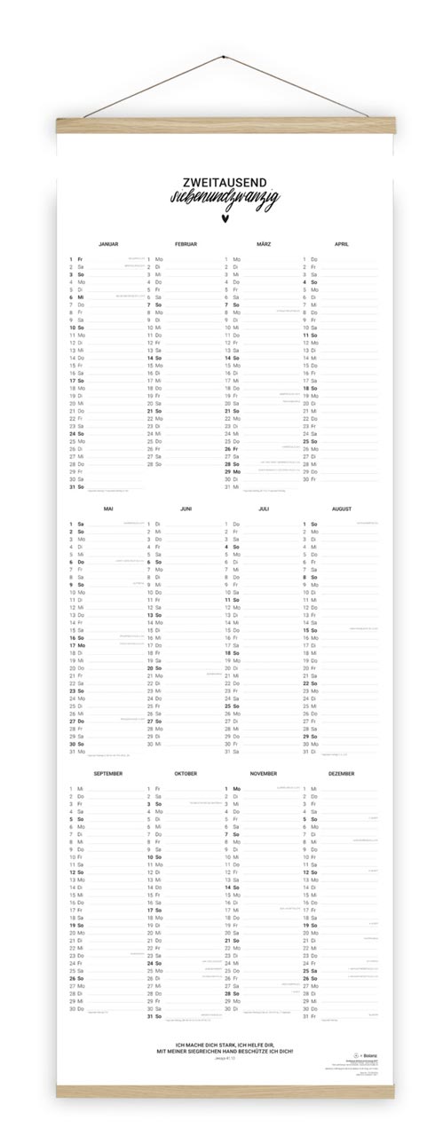 Kalender Zweitausendsechsundzwanzig Poster - Posterkalender