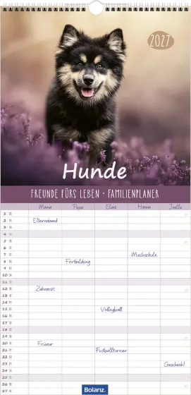 Familienplaner Hunde - Freunde fürs Leben