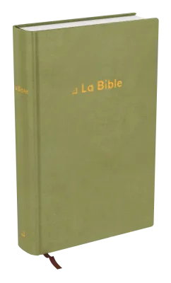 Bible Darby révisée format compact, rigide velours vert olive