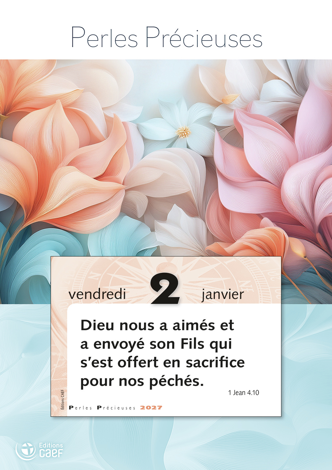 Perles précieuses - calendrier éphéméride, bloc et plaque