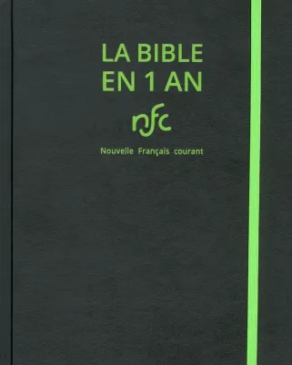 Bible Nouvelle Français courant, Bible en un an - rigide simili cuir noir - sans deutérocanoniques