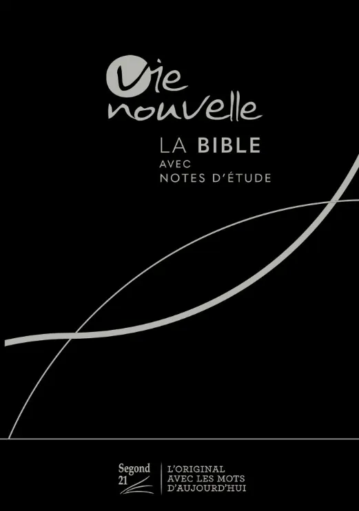 Bible d'étude Vie nouvelle, Segond 21, noire - couverture rigide toile et Skyvertex