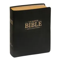 Bible Darby édition de Rolle gros caractères, grand format, cuir noir, souple