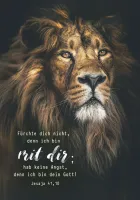 Poster Jahreslosung schwarzer Löwe A3