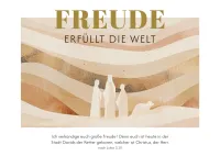 Postkarte Freude erfüllt die Welt - nach Lukas 2,10