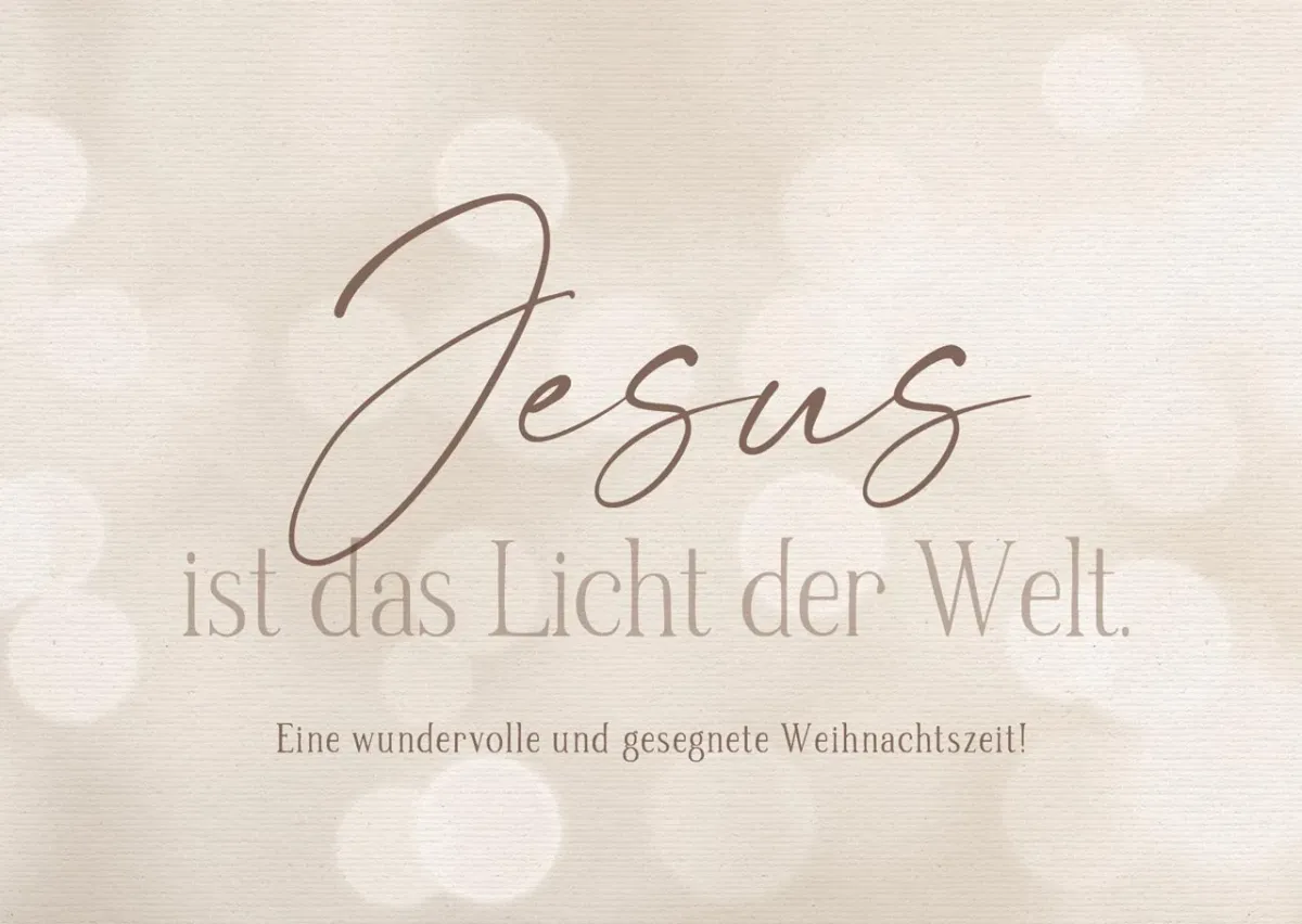 Postkarte Jesus ist das Licht der Welt - Johannes 12,46