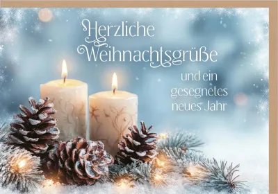 Faltkarte Herzliche Weihnachtsgrüße - Johannes 12,46