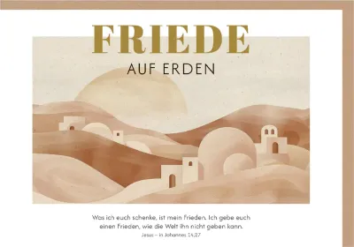 Faltkarte Friede auf Erden - in Johannes 14,27
