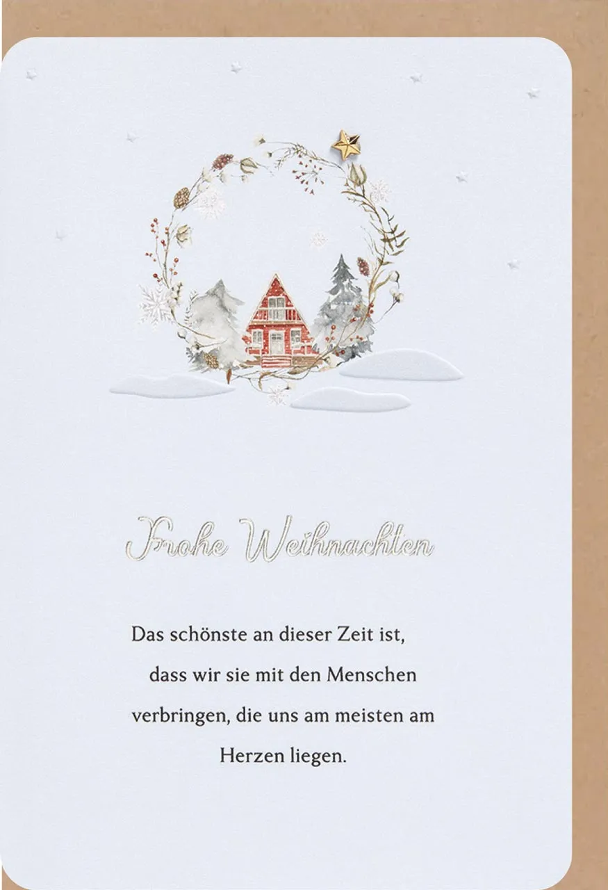 Faltkarte Frohe Weihnachten - Lukas 2,13.14