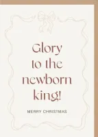 Faltkarte Glory to the newborn king - Jesaja 9,5