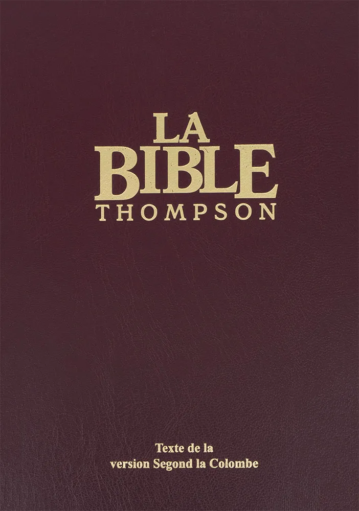 Bible Thompson Colombe, bordeaux - couverture rigide, avec onglets
