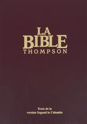 Bible Thompson Colombe, bordeaux - couverture rigide, avec onglets