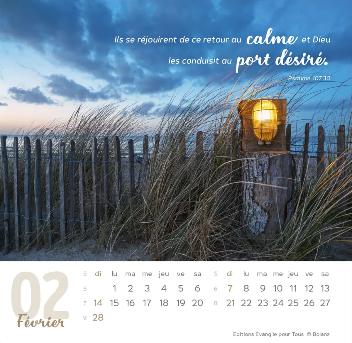 Vivre, avec méditations - Calendrier cartes postales, de table