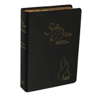 Bible d'étude Segond NEG MacArthur, noire - couverture souple, cuir véritable, tranche or, avec...