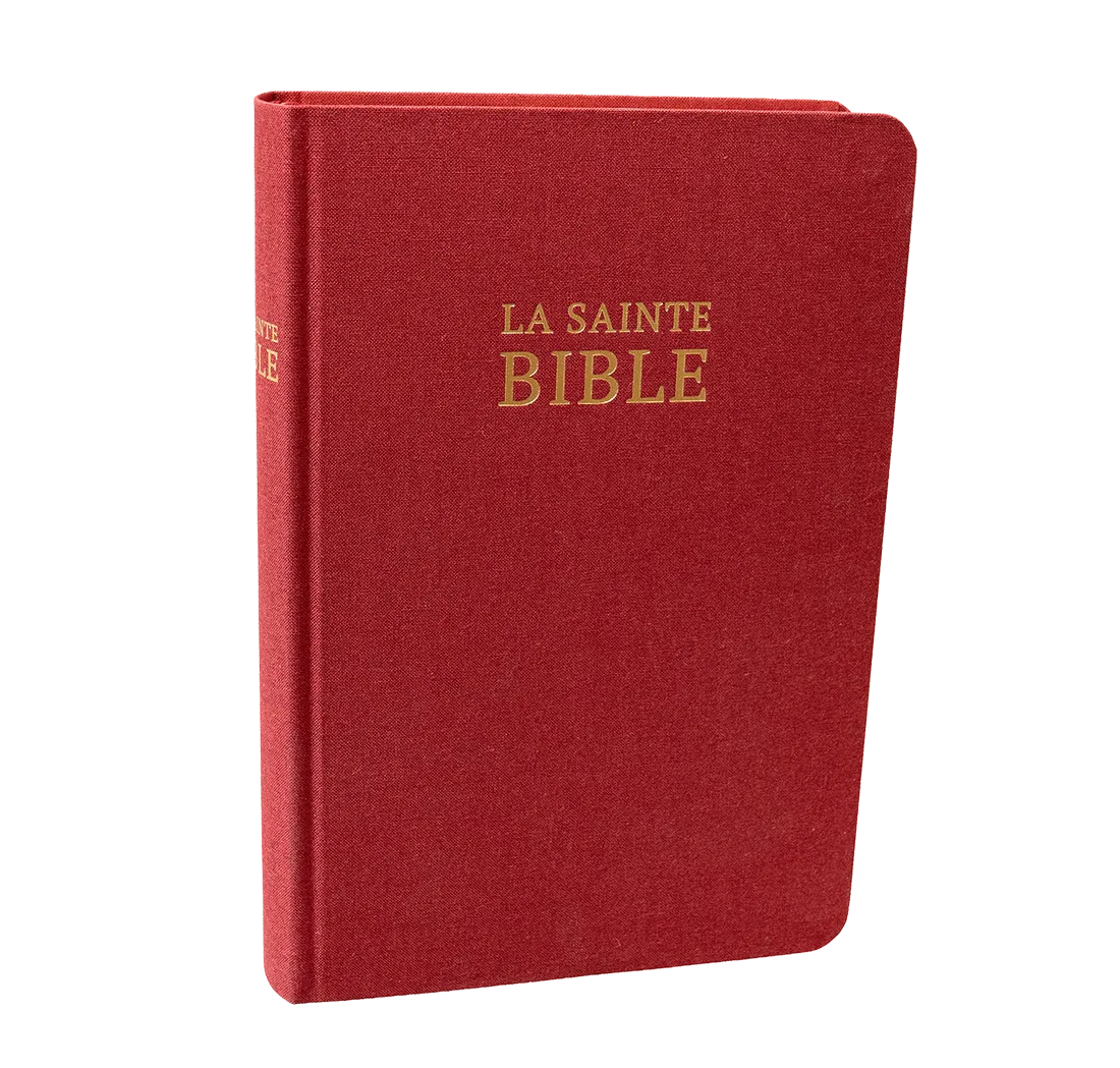 Bible Darby édition de Rolle, format moyen, textile bordeaux, semi-rigide, tranche or
