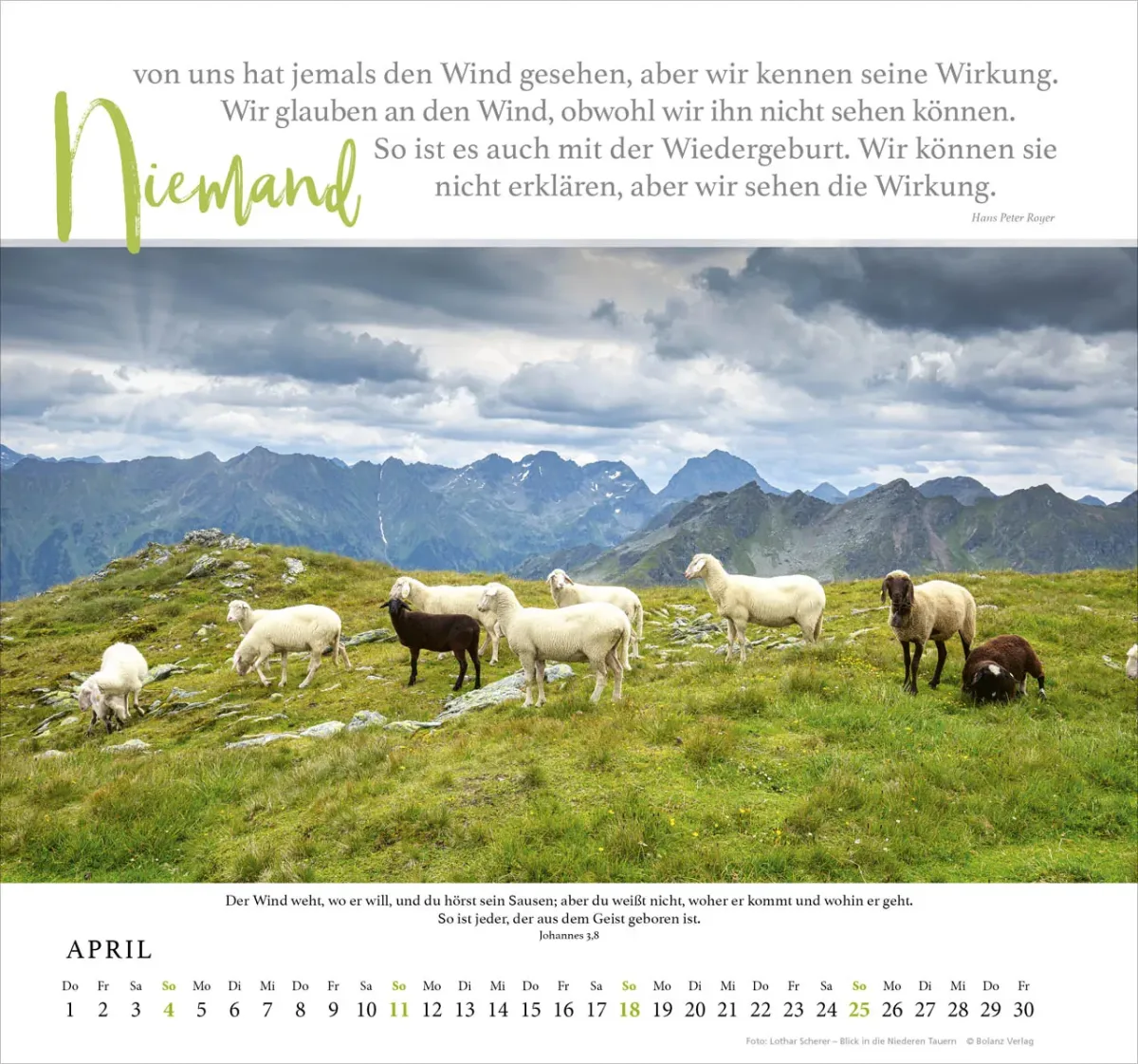 Fels meiner Stärke - Hans Peter Royer - Wandkalender