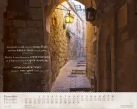 Calendrier Israël Merveilles, trilingue: français, allemand, anglais - Mural