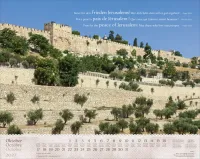 Calendrier Israël Merveilles, trilingue: français, allemand, anglais - Mural