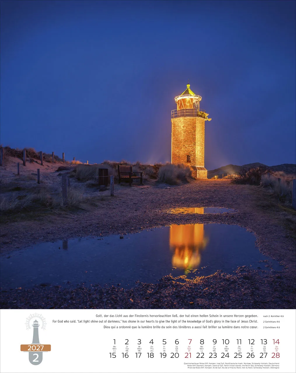 Calendrier Phares, Leuchttürme, Lighthouses - trilingue allemand, français, anglais - Super...