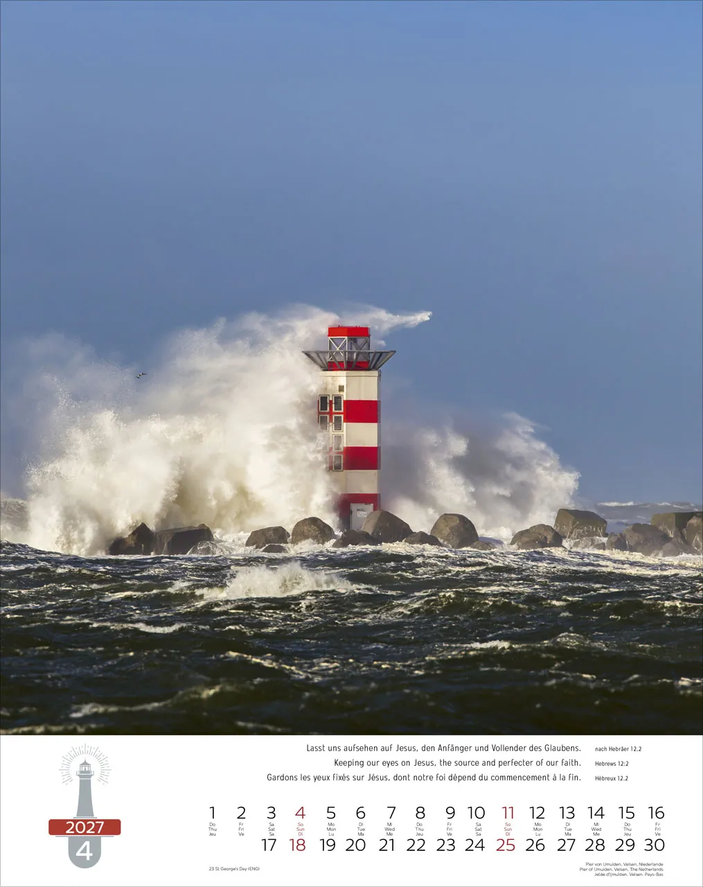 Calendrier Phares, Leuchttürme, Lighthouses - trilingue allemand, français, anglais - Super...