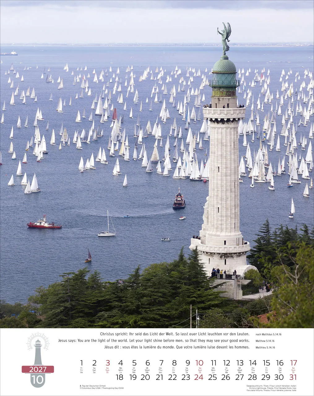 Calendrier Phares, Leuchttürme, Lighthouses - trilingue allemand, français, anglais - Super...