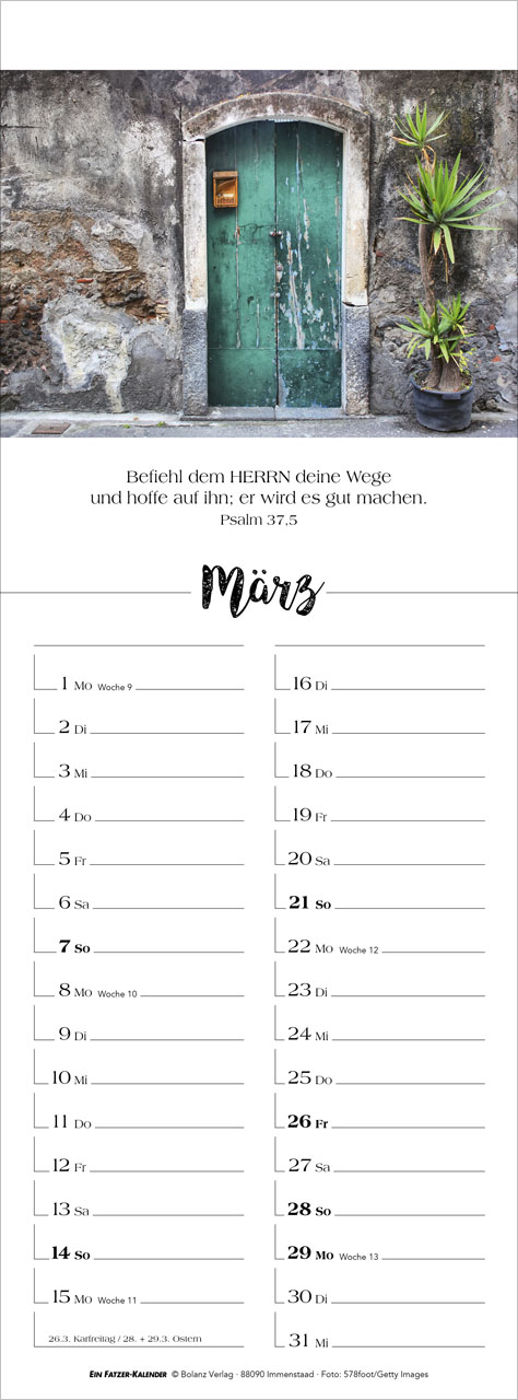 Denk dran - Streifenterminkalender