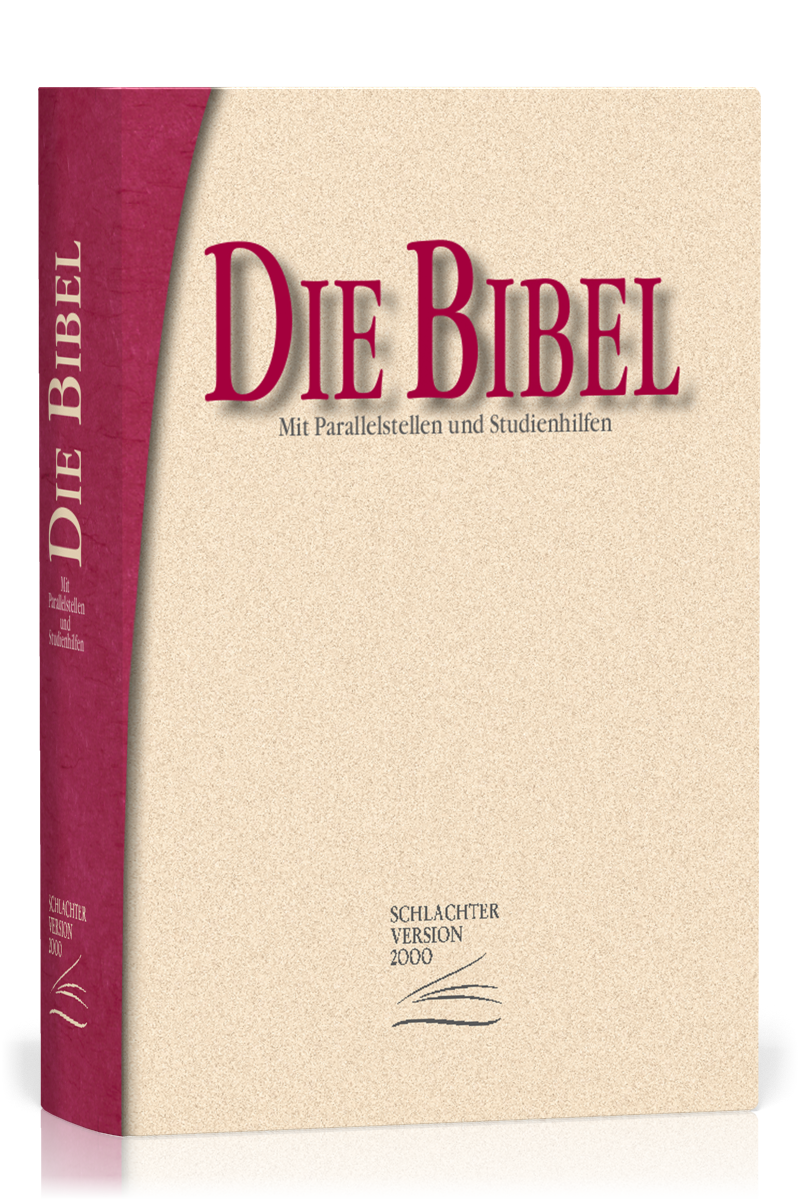 ALLEMAND, BIBLE SCHLACHTER 2000, ÉTUDE, RELIÉE, BEIGE