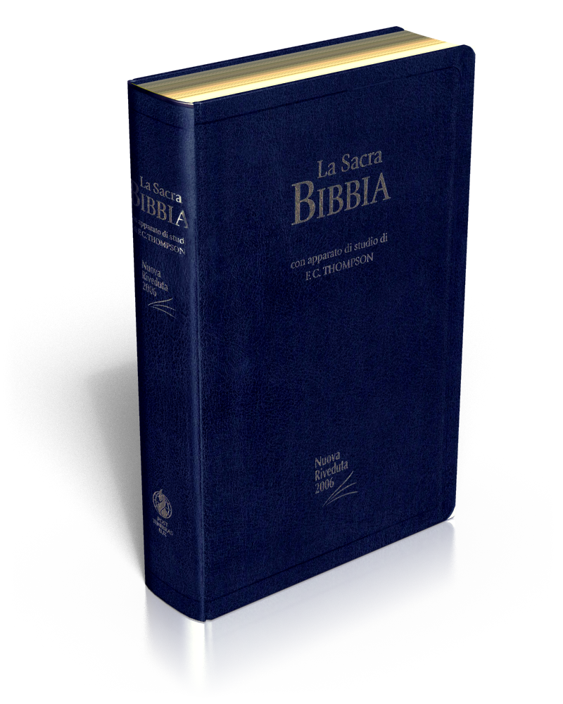 ITALIEN, BIBLE NR, THOMPSON, FIBROCUIR, NOIR, TR. OR ONGLETS