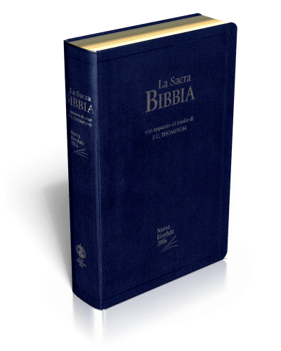ITALIEN, BIBLE NR, THOMPSON, FIBROCUIR, NOIR, TR. OR ONGLETS