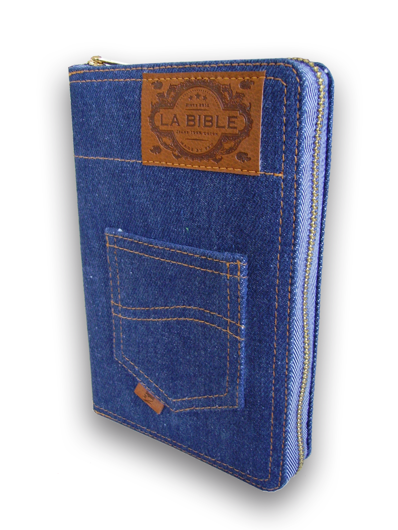 Bible Segond 21 compacte, jeans - couverture souple, avec zipper
