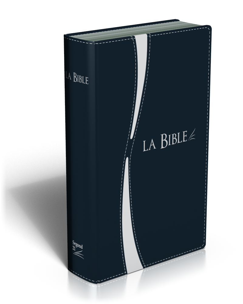 Bible Segond 21 compacte, duo bleu argent - couverture souple, vivella, tranche argent
