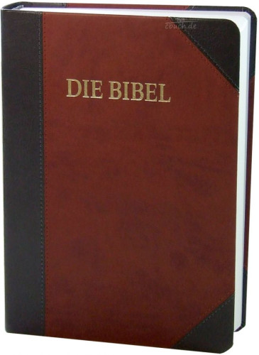 Allemand, Bible Schlachter 2000, gros caractères, duo gris-brun, reliée